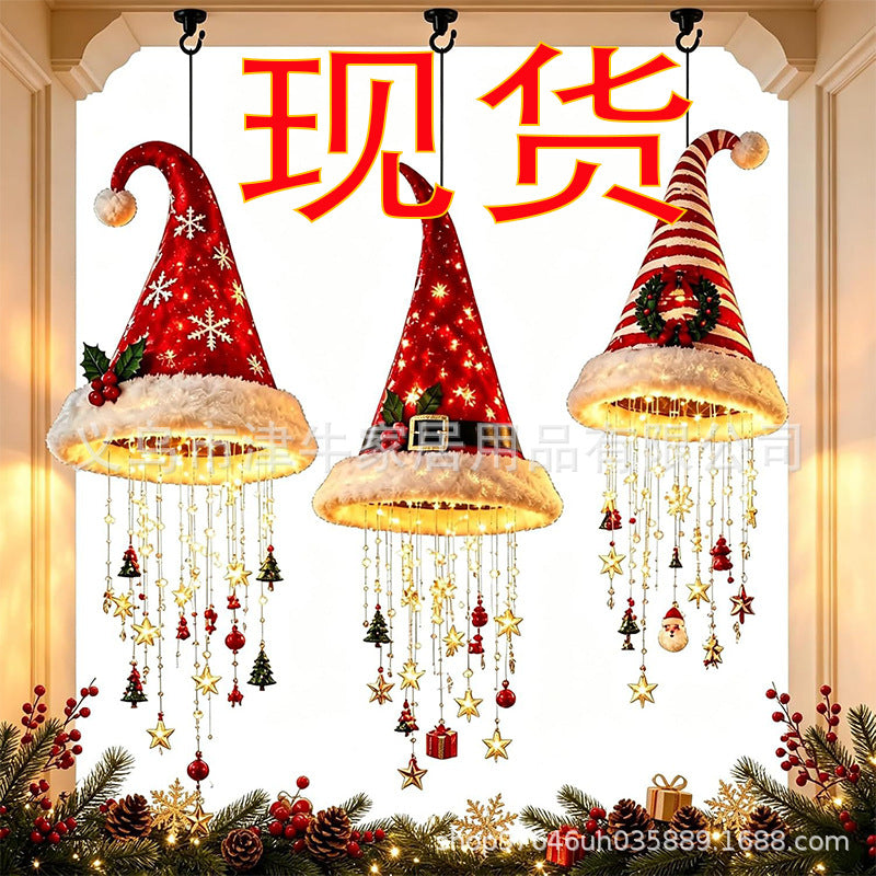 Christmas Hat Hanging Star Light