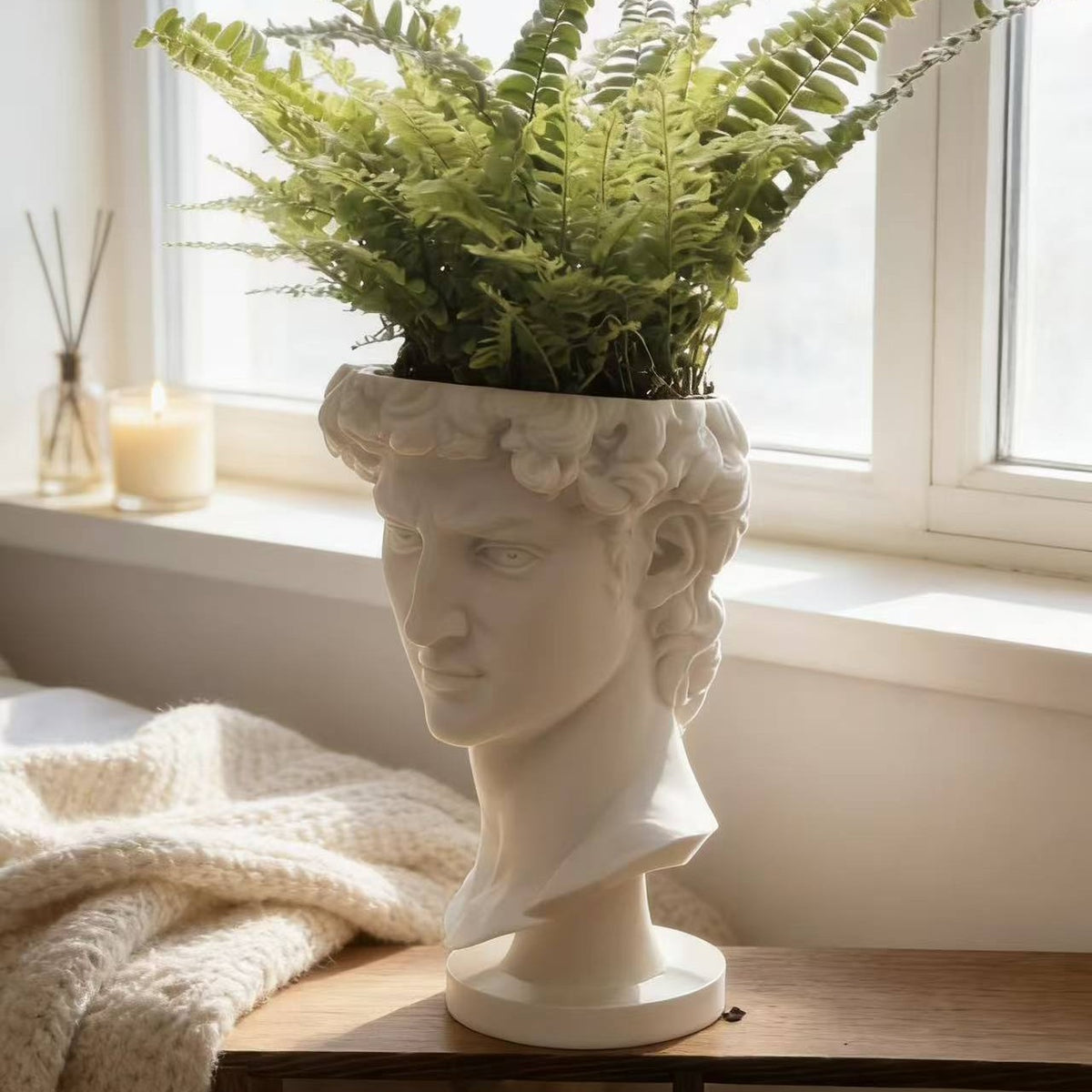 David Statue Planter | 3D-Printed Desk Flower Pot