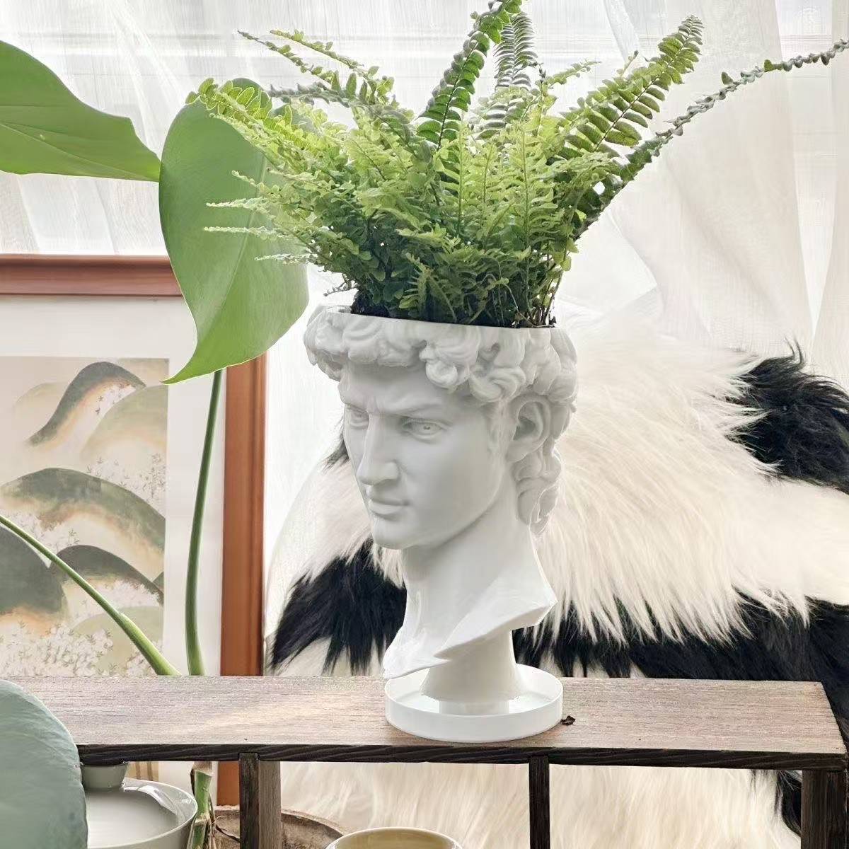 David Statue Planter | 3D-Printed Desk Flower Pot