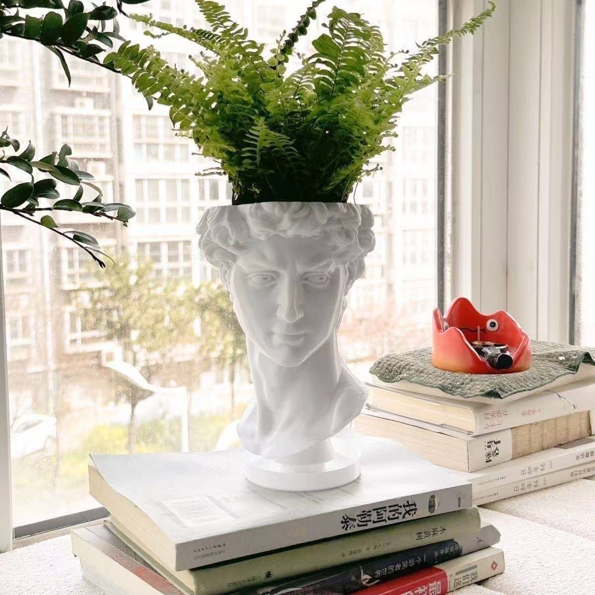 David Statue Planter | 3D-Printed Desk Flower Pot