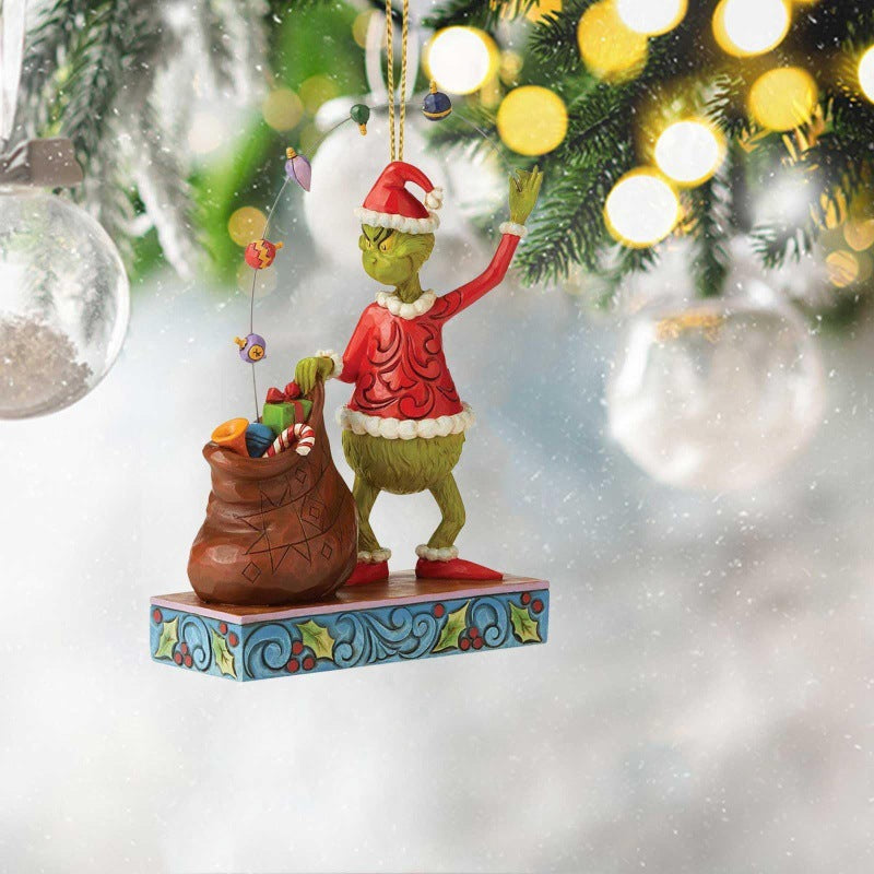 Christmas Funny Grinch Hanging Decorations Christmas Decorations Acrylic Christmas Tree Hanging Ornaments Hanging Ornaments