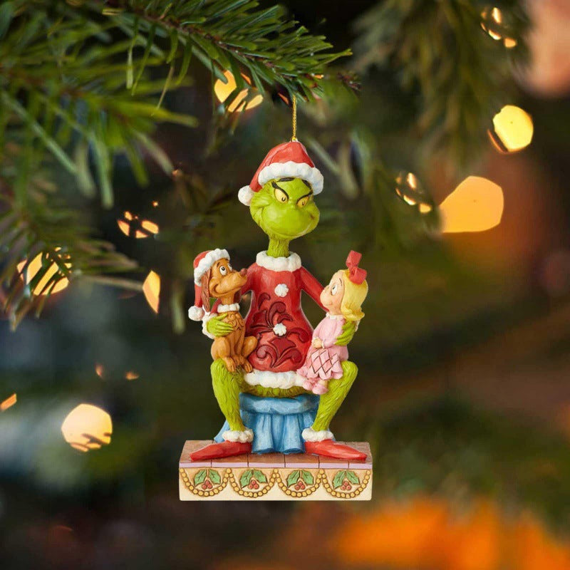 Christmas Funny Grinch Hanging Decorations Christmas Decorations Acrylic Christmas Tree Hanging Ornaments Hanging Ornaments