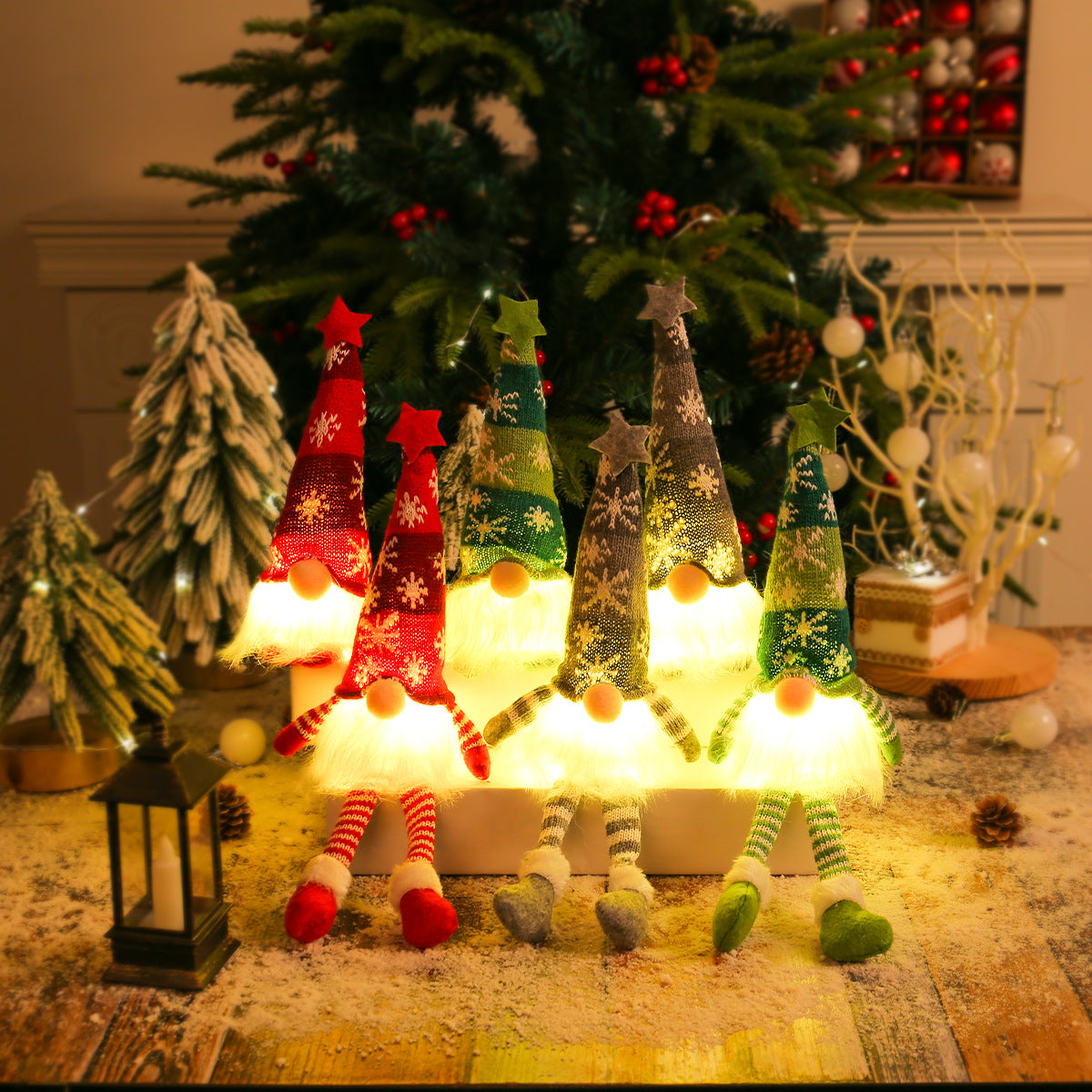 Light-up knitted Christmas gnome doll – photo 2