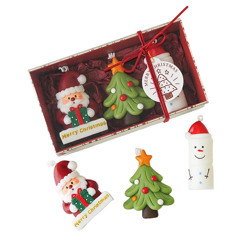 Christmas candle gift set in its red gift box