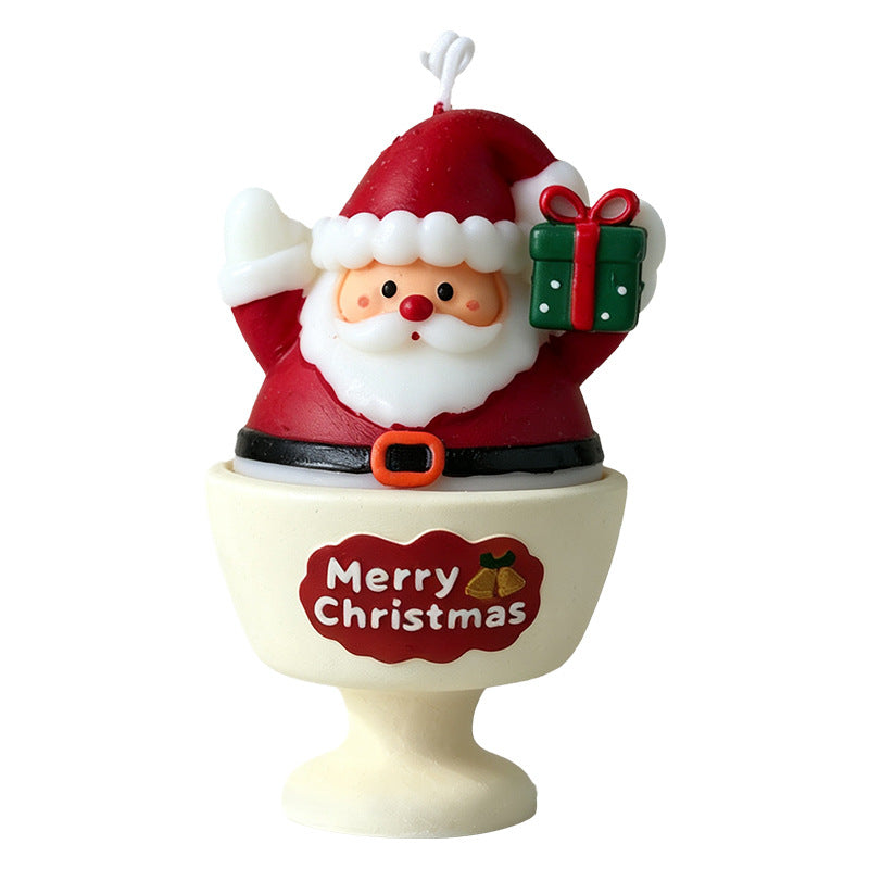 Christmas goblet scented candle designs, side view