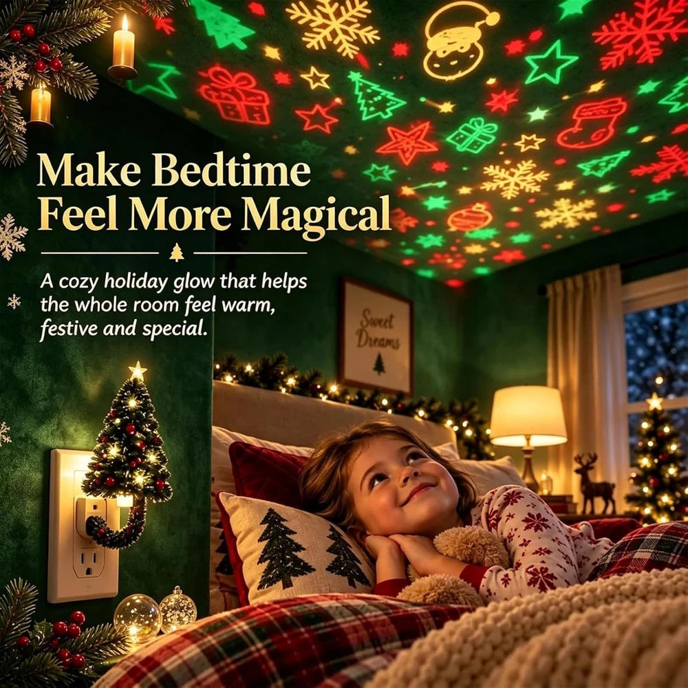 USB Christmas Tree Projector Night Light | 6 Festive Patterns