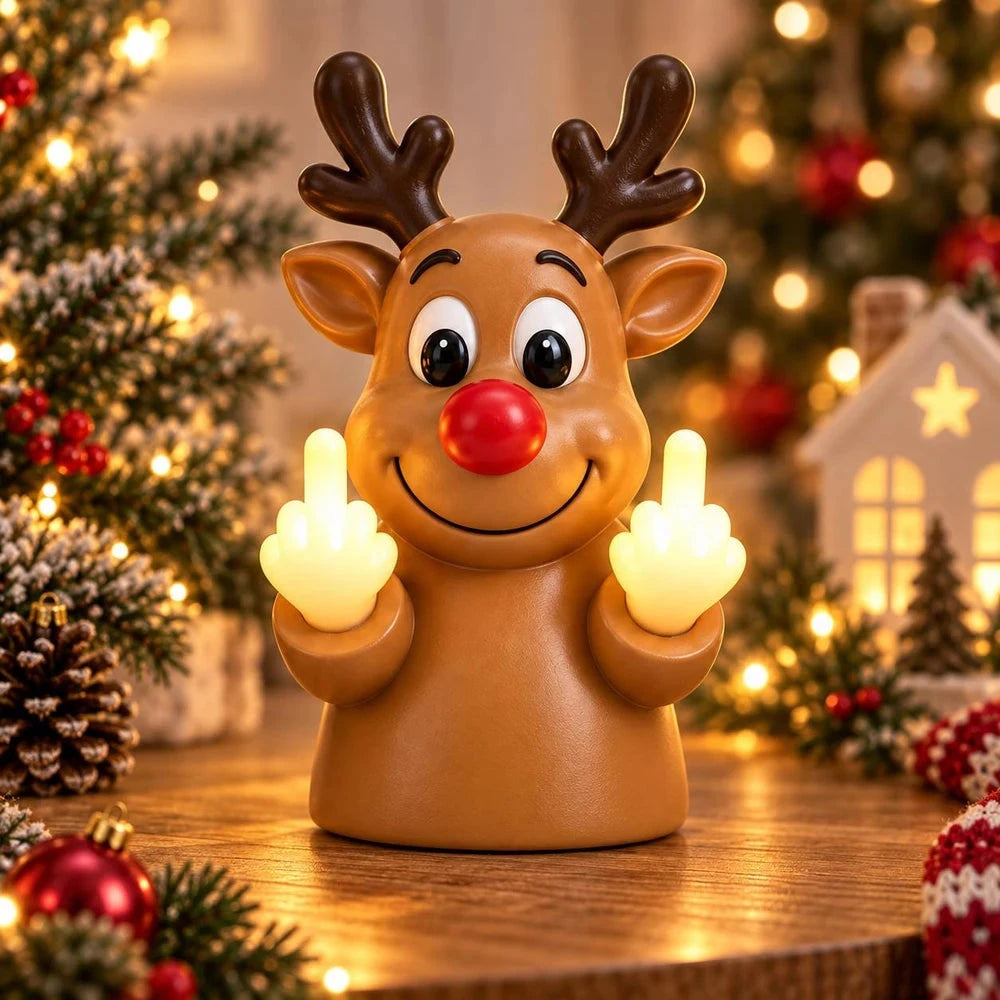 Elk Finger LED light – funny reindeer Christmas decor
