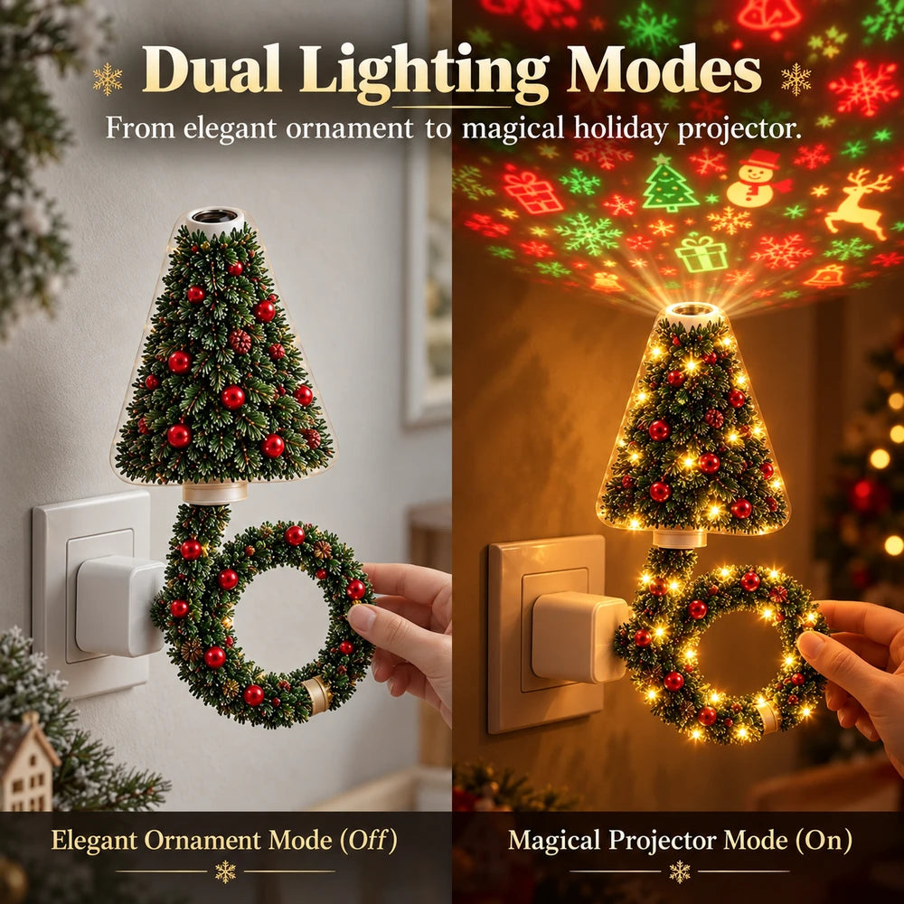 USB Christmas Tree Projector Night Light | 6 Festive Patterns
