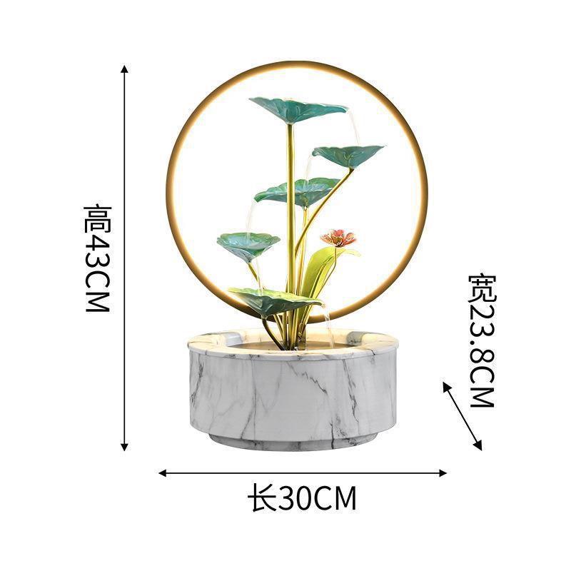 Tiered Leaf Tabletop Water Fountain | Circulating Water Desk Decor