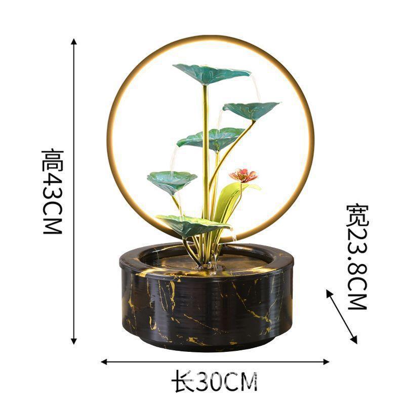 Tiered Leaf Tabletop Water Fountain | Circulating Water Desk Decor