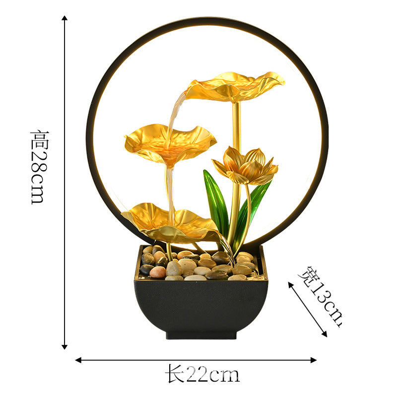 Tiered Leaf Tabletop Water Fountain | Circulating Water Desk Decor