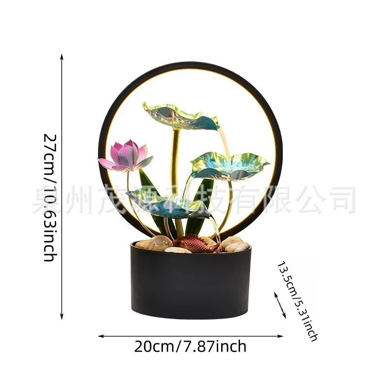 Tiered Leaf Tabletop Water Fountain | Circulating Water Desk Decor
