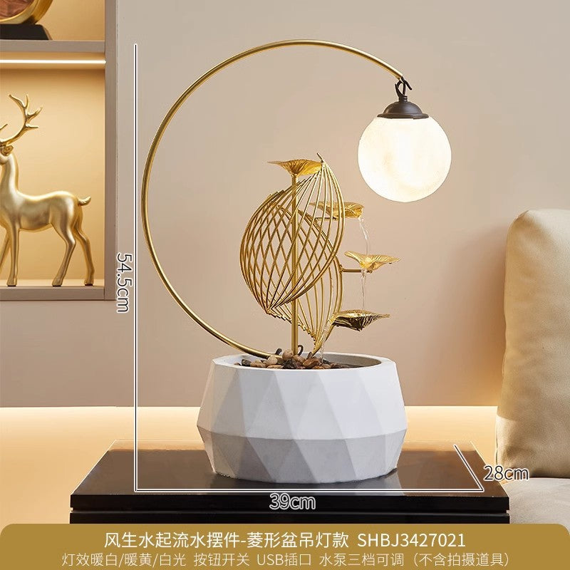 Lotus Leaf Tabletop Water Fountain | Flowing Water Desk Ornament