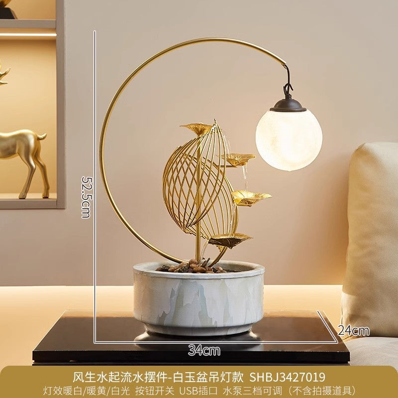 Lotus Leaf Tabletop Water Fountain | Flowing Water Desk Ornament