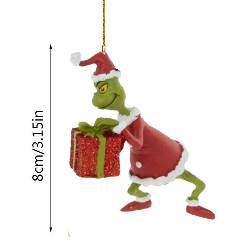 Christmas Funny Grinch Hanging Decorations Christmas Decorations Acrylic Christmas Tree Hanging Ornaments Hanging Ornaments