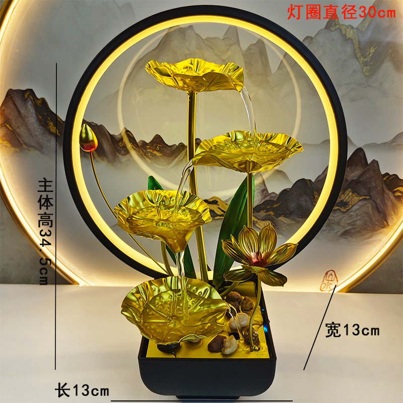 Tiered Leaf Tabletop Water Fountain | Circulating Water Desk Decor