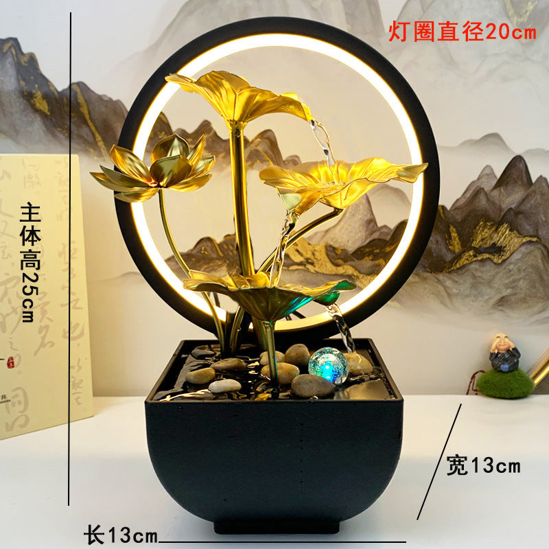 Tiered Leaf Tabletop Water Fountain | Circulating Water Desk Decor